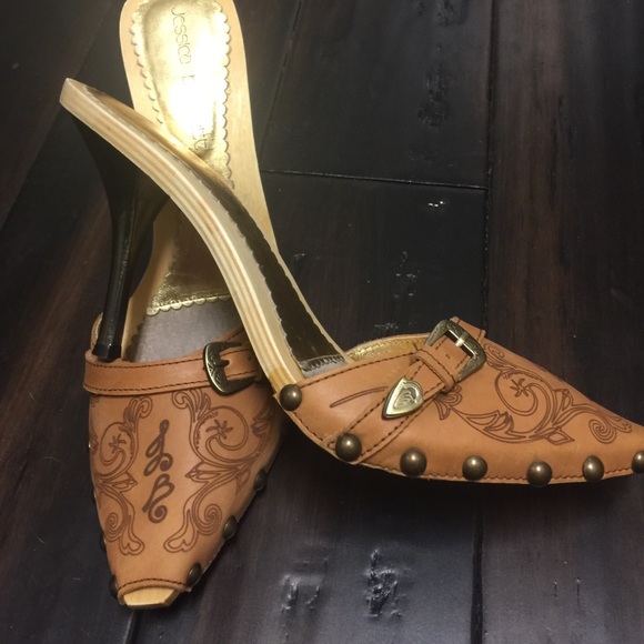 Jessica Bennett Western Peep toe Mule - Picture 2 of 4